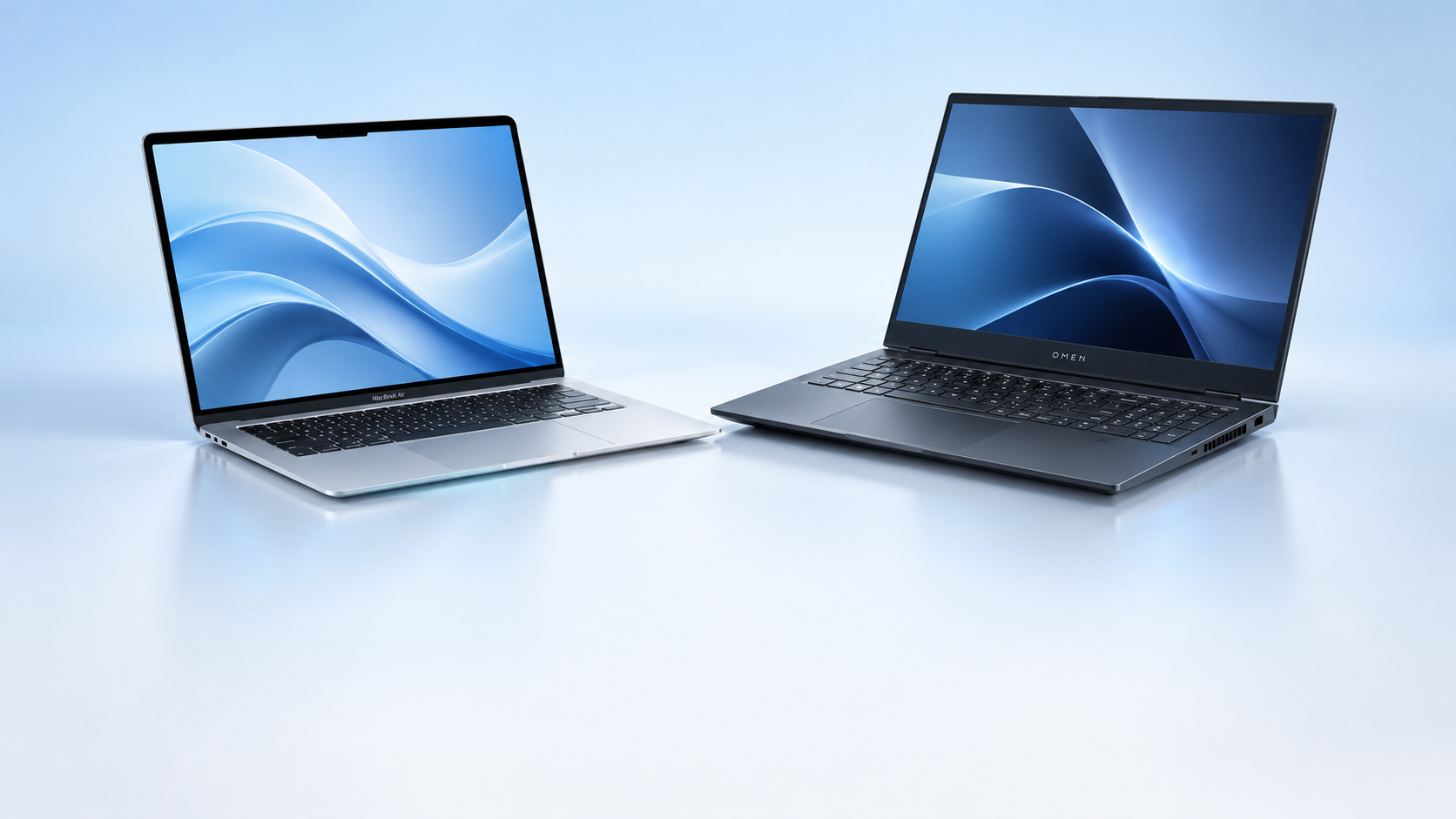 MacBooks and Windows laptops