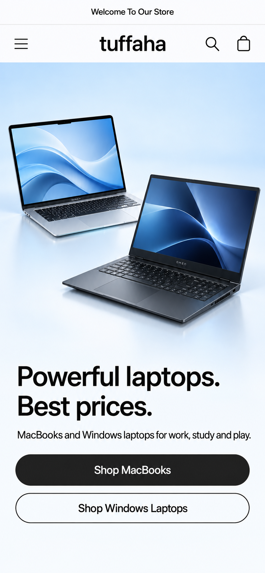 MacBooks and Windows laptops